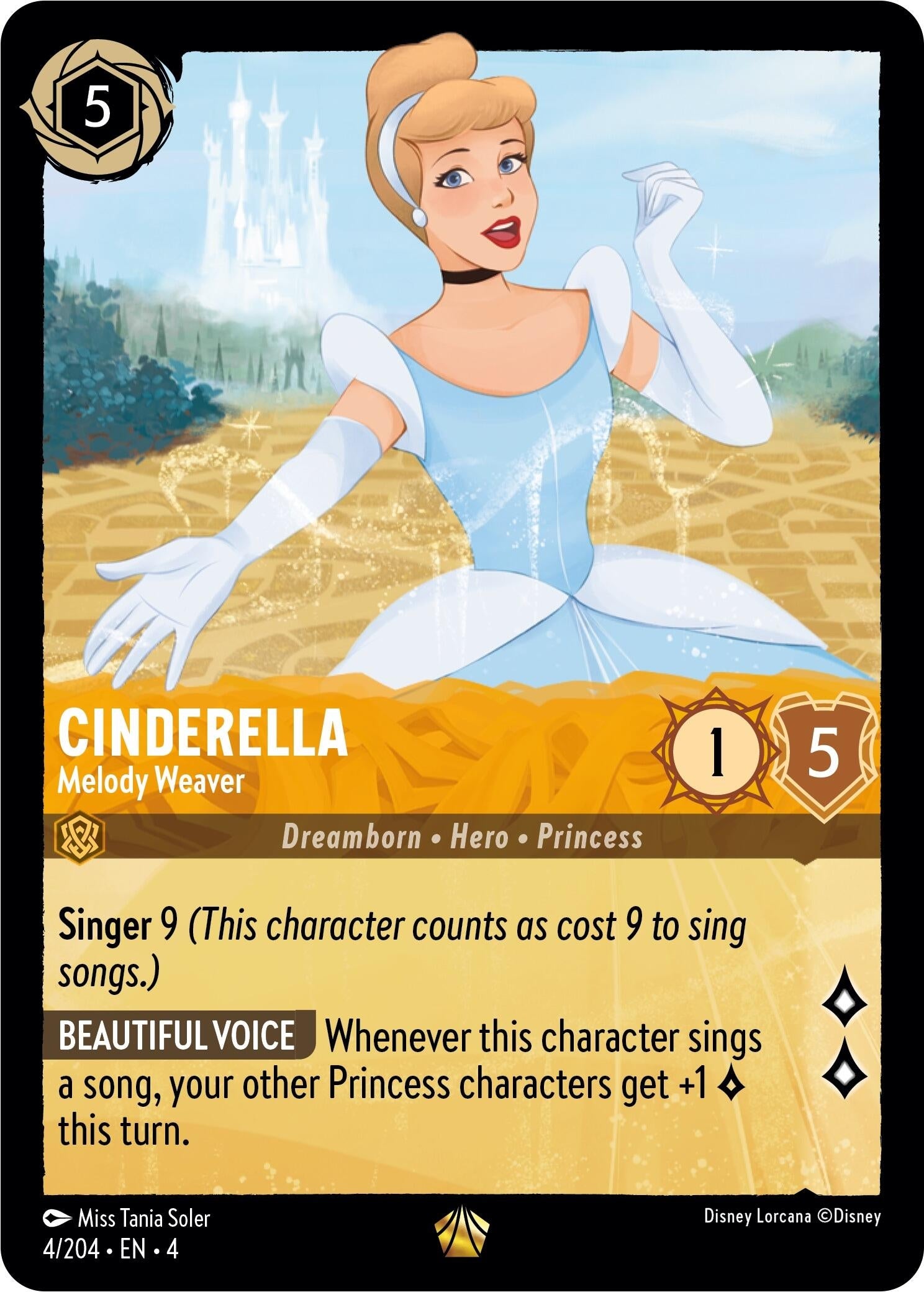 Cinderella - Melody Weaver (4) (4) - Disney Lorcana Single