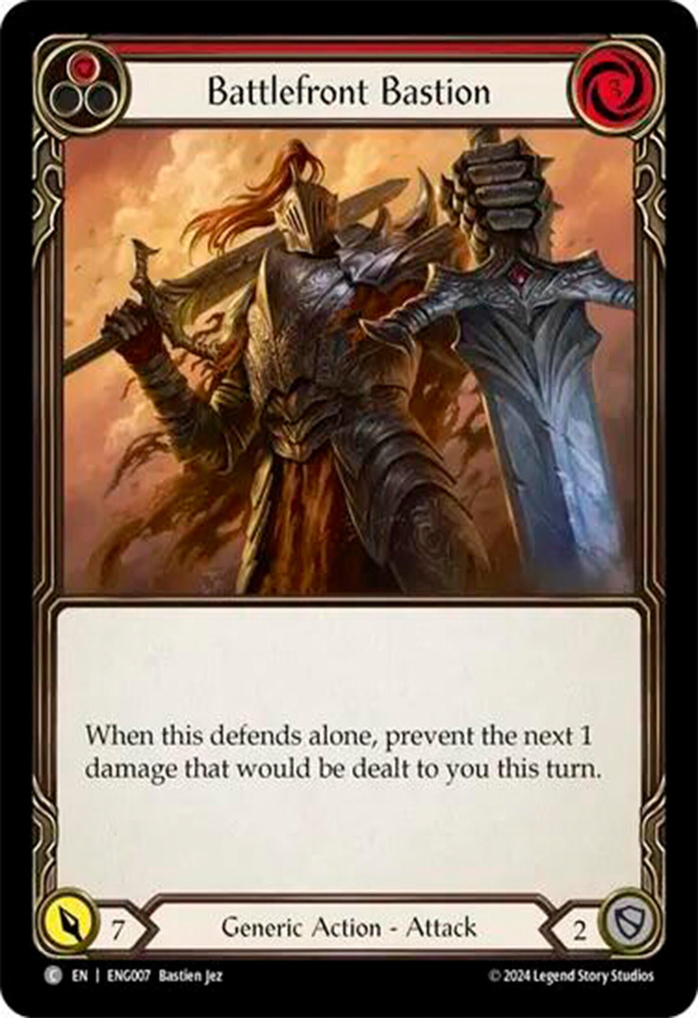 Battlefront Bastion (Red) (7) - Flesh and Blood TCG Single