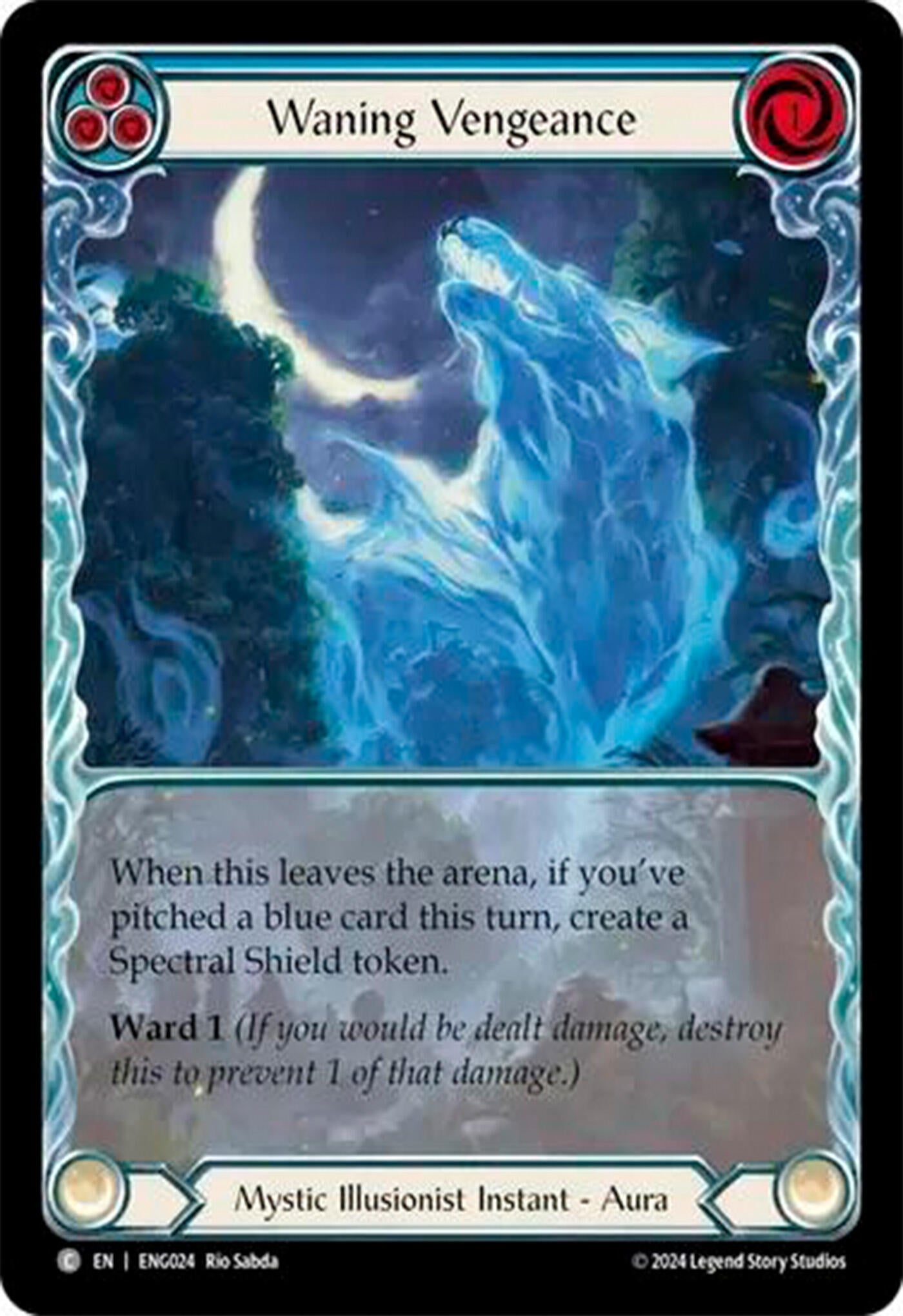 Image for Waning Vengeance (Blue) (ENG024) - Flesh and Blood TCG