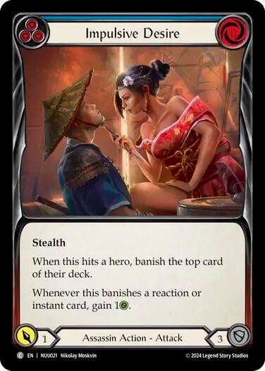 Impulsive Desire (Blue) (21) - Flesh and Blood TCG Single