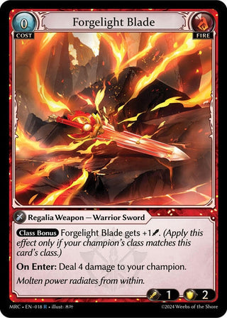 Image for Forgelight Blade (018) (Mercurial Heart) - Grand Archive TCG