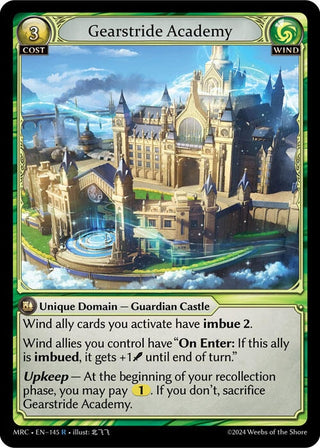 Image for Gearstride Academy (145) (Mercurial Heart) - Grand Archive TCG