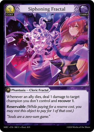 Image for Siphoning Fractal (188) (Mercurial Heart) - Grand Archive TCG