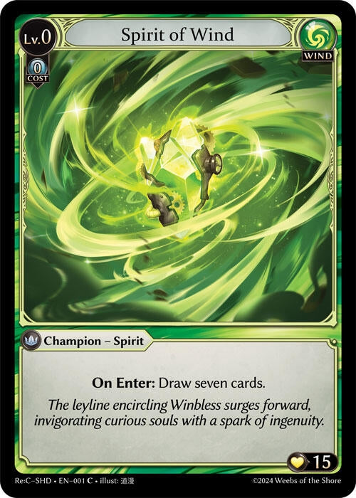 Image for Spirit of Wind (001) (Tristan Re:Collection, Shadowdancer) - Grand Archive TCG