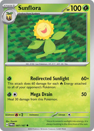 Image for Sunflora (007/167) (SV06: Twilight Masquerade) - Pokemon