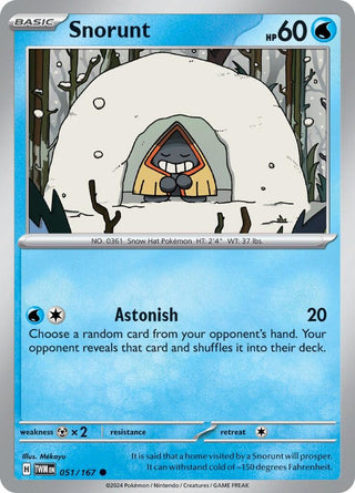Image for Snorunt (051/167) (SV06: Twilight Masquerade) - Pokemon