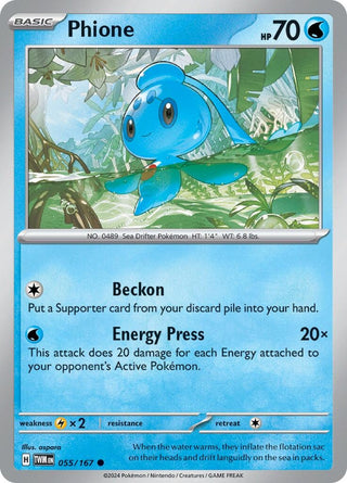 Image for Phione (055/167) (SV06: Twilight Masquerade) - Pokemon