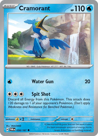 Image for Cramorant (058/167) (SV06: Twilight Masquerade) - Pokemon