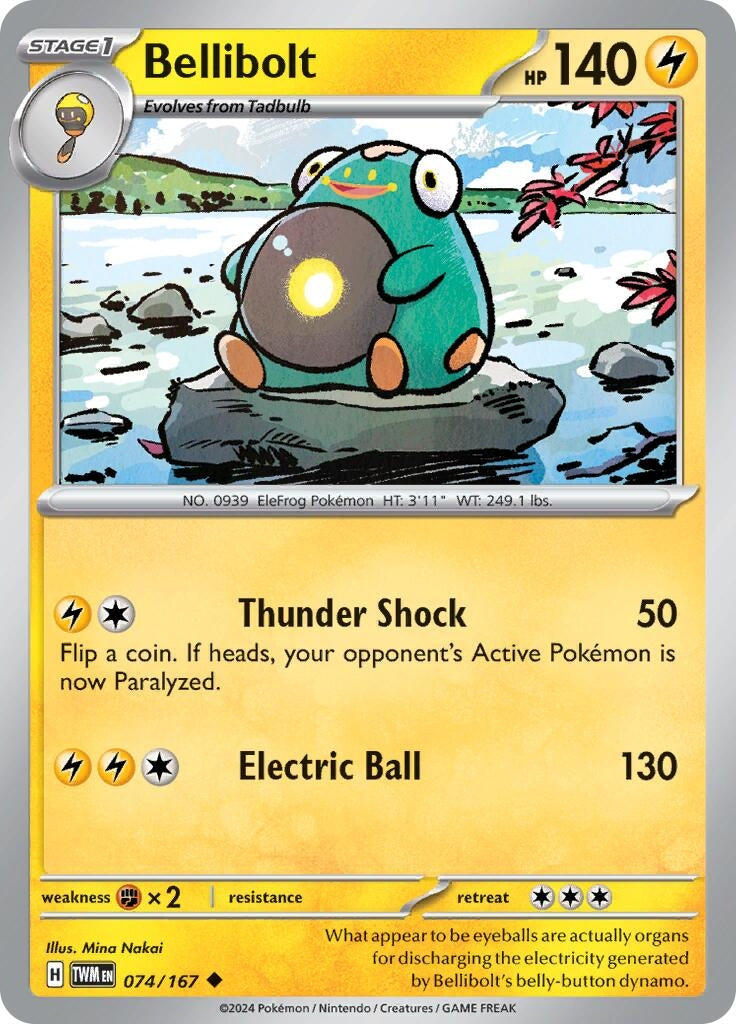 Image for Bellibolt (074/167) (SV06: Twilight Masquerade) - Pokemon