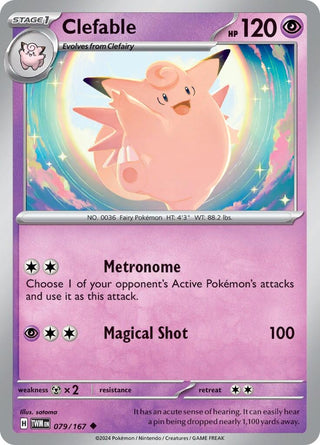 Image for Clefable (079/167) (SV06: Twilight Masquerade) - Pokemon
