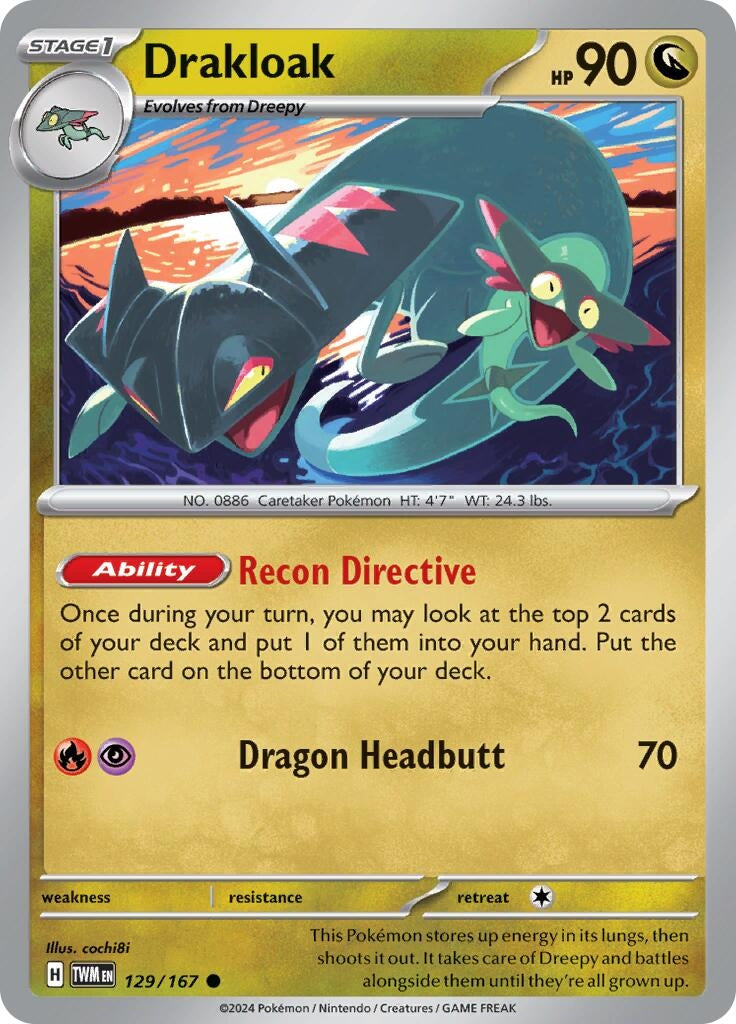Image for Drakloak (129/167) (SV06: Twilight Masquerade) - Pokemon