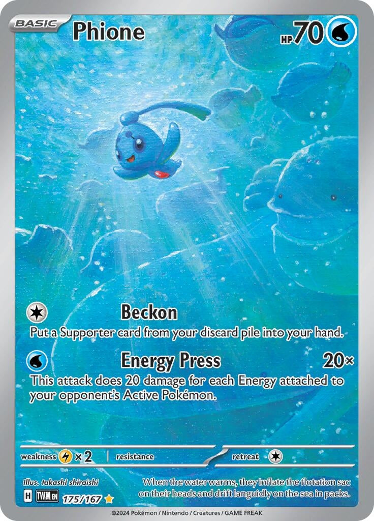 Image for Phione (175/167) (SV06: Twilight Masquerade) - Pokemon