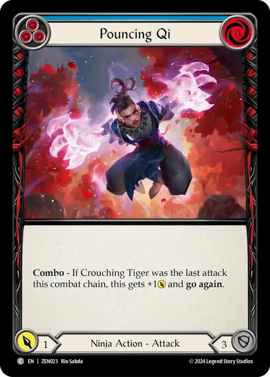 Pouncing Qi (Blue) - Flesh and Blood TCG Single