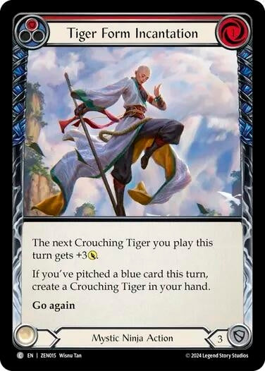 Image for Tiger Form Incantation (Red) (ZEN015) - Flesh and Blood TCG