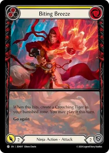 Biting Breeze (Yellow) (17) - Flesh and Blood TCG Single