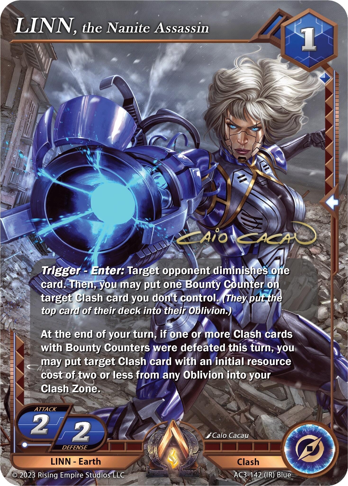 LINN the Nanite Assassin (Iconic Rare) (3142) [AC3] - Alpha Clash Single