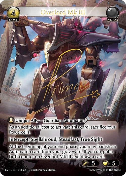 Image for Overlord Mk III (011) (Promotional Cards) - Grand Archive TCG