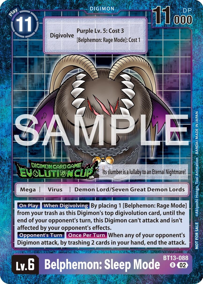 Belphemon: Sleep Mode - BT13-088 (2024 Evolution Cup) (13088) [BT13] - Digimon Card Game Single