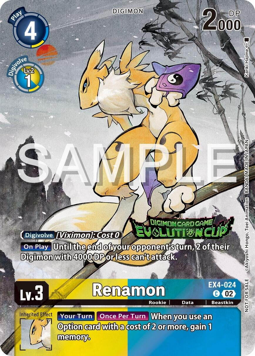 Renamon - EX4-024 (2024 Evolution Cup) (4024) [EX04] - Digimon Card Game Single