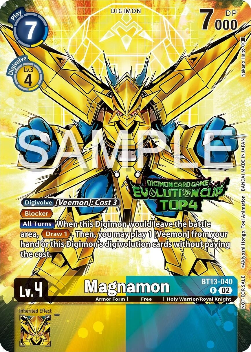 Magnamon - BT13-040 (2024 Evolution Cup Top 4) (13040) [BT13] - Digimon Card Game Single
