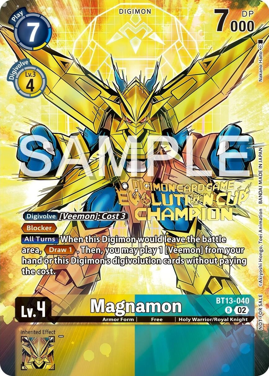 Magnamon - BT13-040 (2024 Evolution Cup Champion) (13040) [BT13] - Digimon Card Game Single