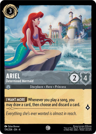 Ariel - Determined Mermaid (174) (4) - Disney Lorcana Single