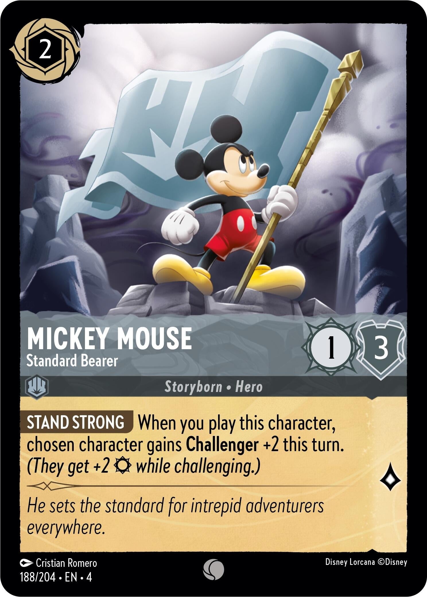 Mickey Mouse - Standard Bearer (188) (4) - Disney Lorcana Single