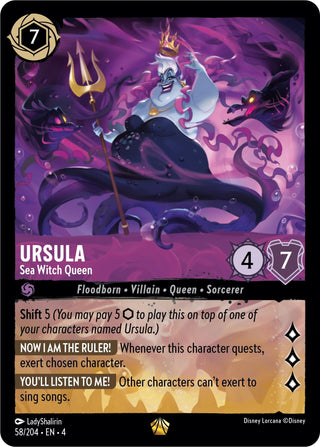 Ursula - Sea Witch Queen (58) (4) - Disney Lorcana Single