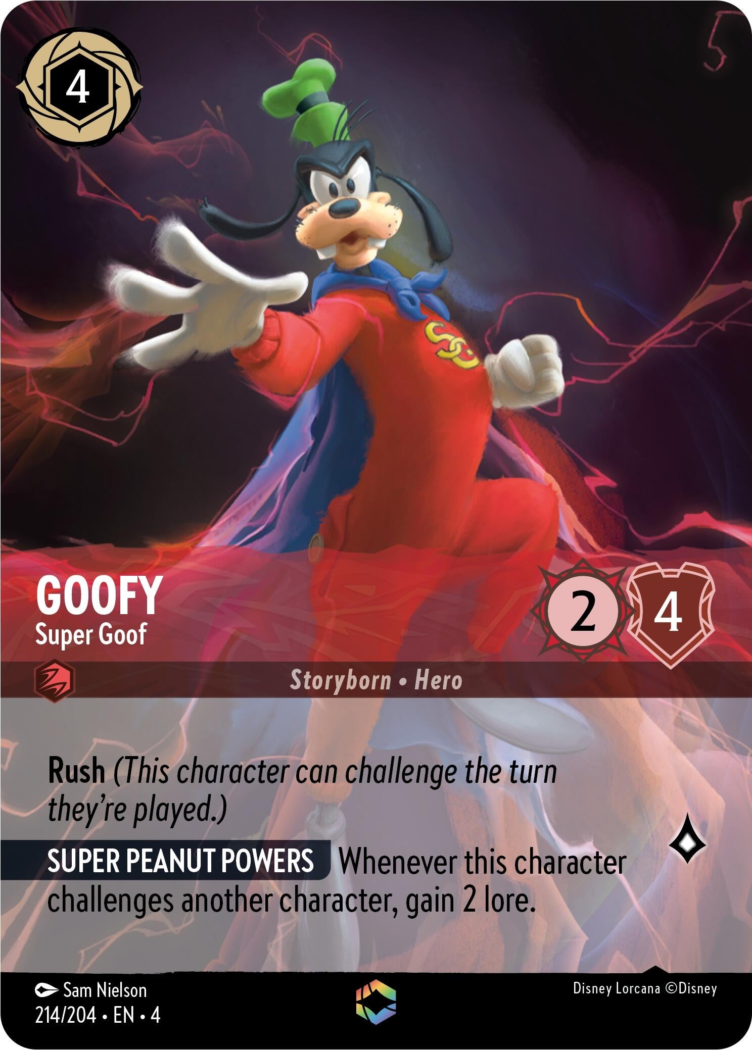 Goofy - Super Goof (Enchanted) (214) (4) - Disney Lorcana Single