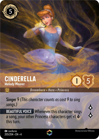 Cinderella - Melody Weaver (Enchanted) (205) (4) - Disney Lorcana Single