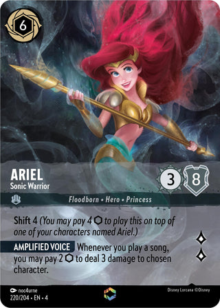 Ariel - Sonic Warrior (Enchanted) (220) (4) - Disney Lorcana Single