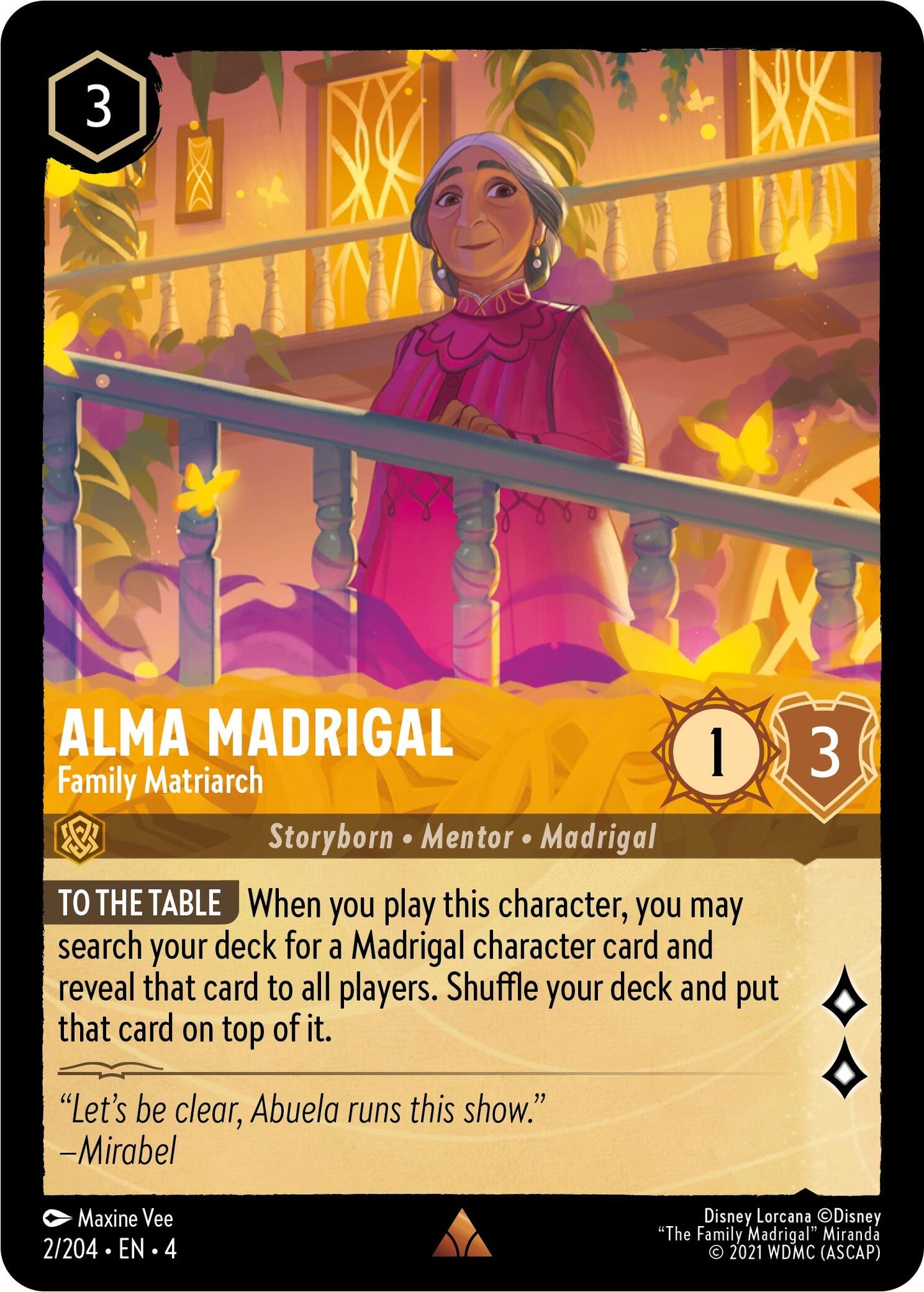 Alma Madrigal - Family Matriarch (2) (4) - Disney Lorcana Single
