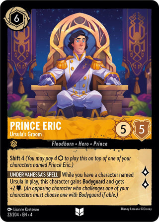 Prince Eric - Ursula’s Groom (22) (4) - Disney Lorcana Single
