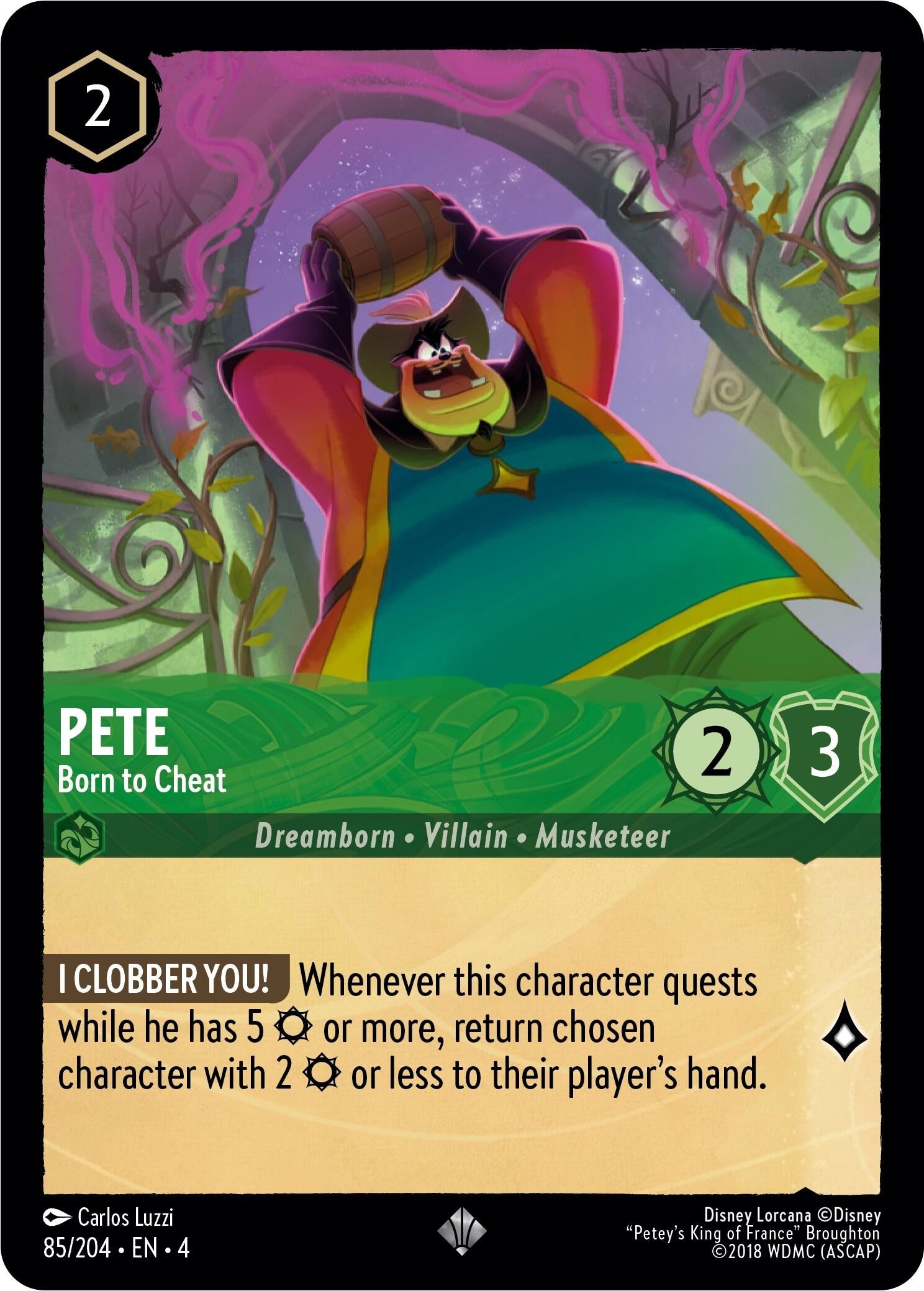 Pete - Born to Cheat (85) (4) - Disney Lorcana Single