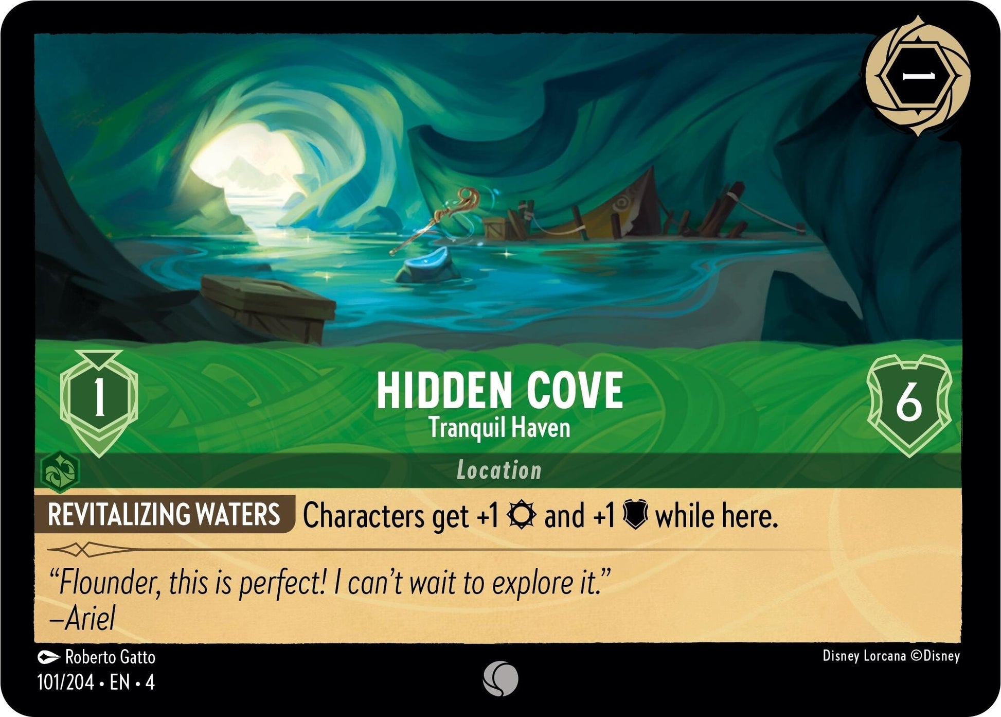 Hidden Cove - Tranquil Haven (101) (4) - Disney Lorcana Single