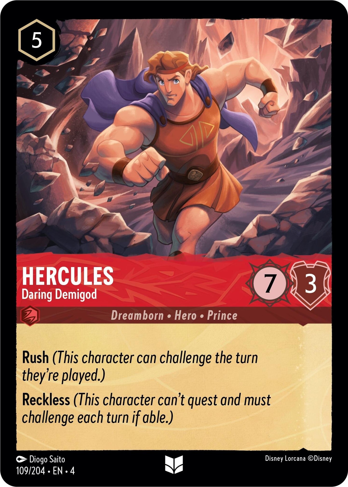 Hercules - Daring Demigod (109) (4) - Disney Lorcana Single