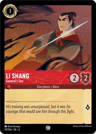 Li Shang - General’s Son (111) (4) - Disney Lorcana Single