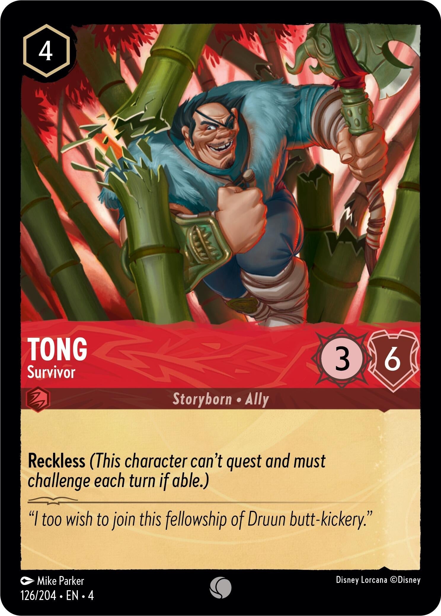 Tong - Survivor (126) (4) - Disney Lorcana Single