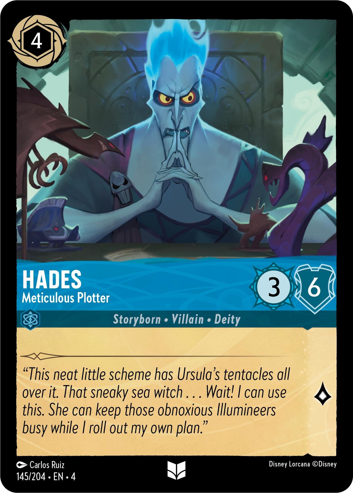 Hades - Meticulous Plotter (145) (4) - Disney Lorcana Single