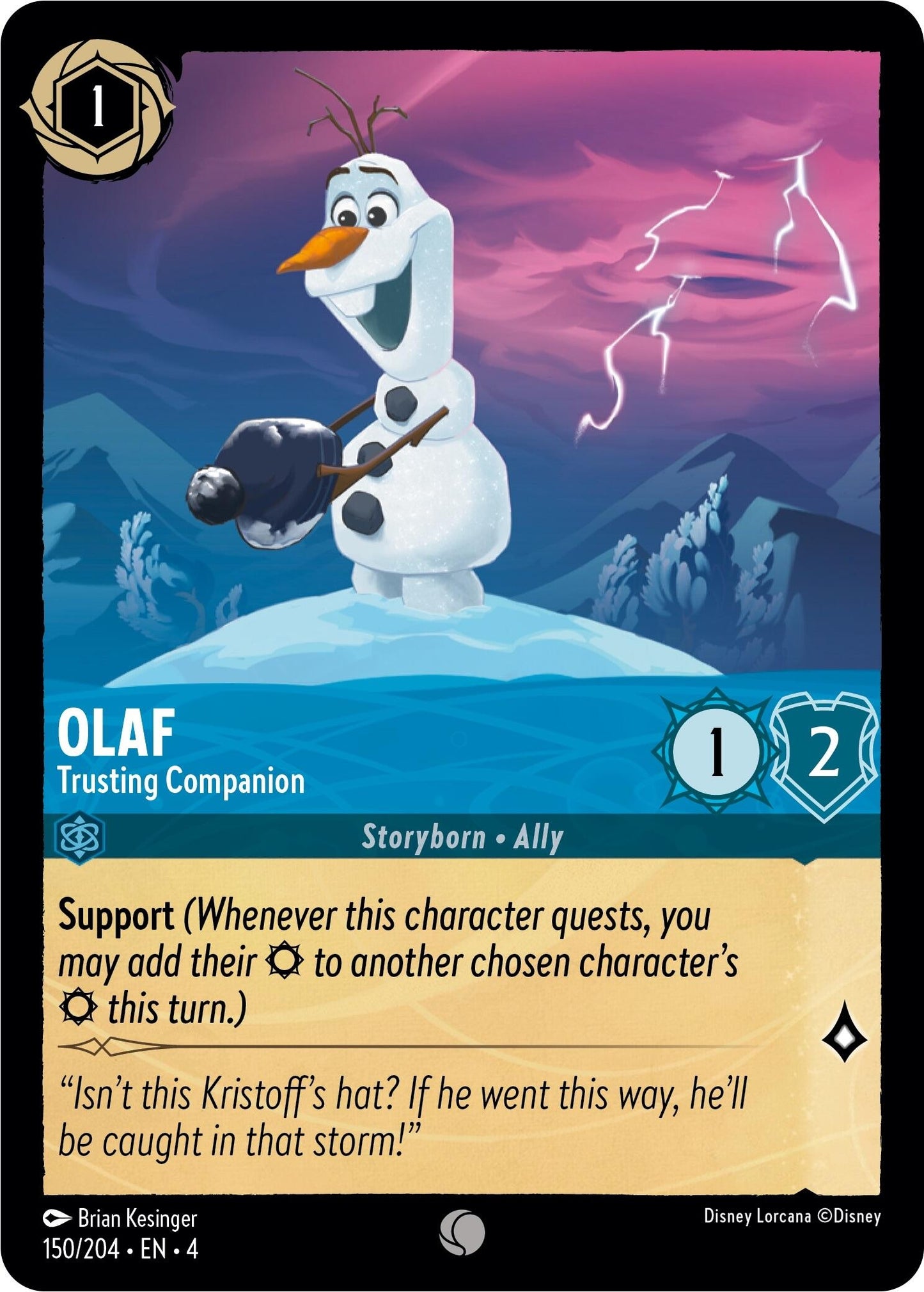Olaf - Trusting Companion (150) (4) - Disney Lorcana Single