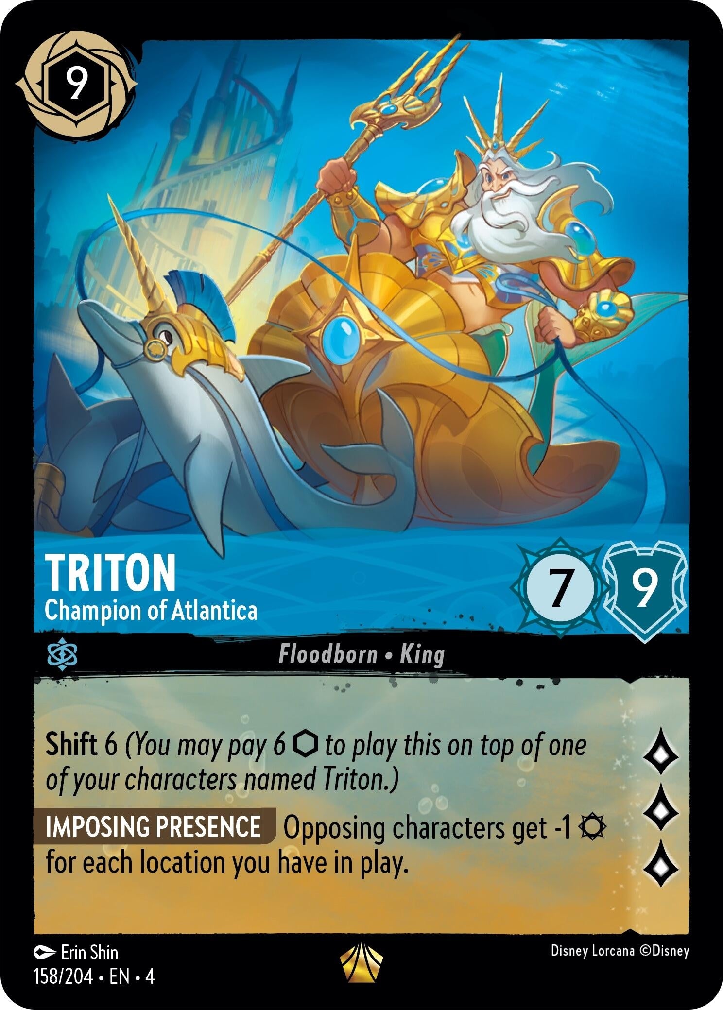 Triton - Champion of Atlantica (158) (4) - Disney Lorcana Single