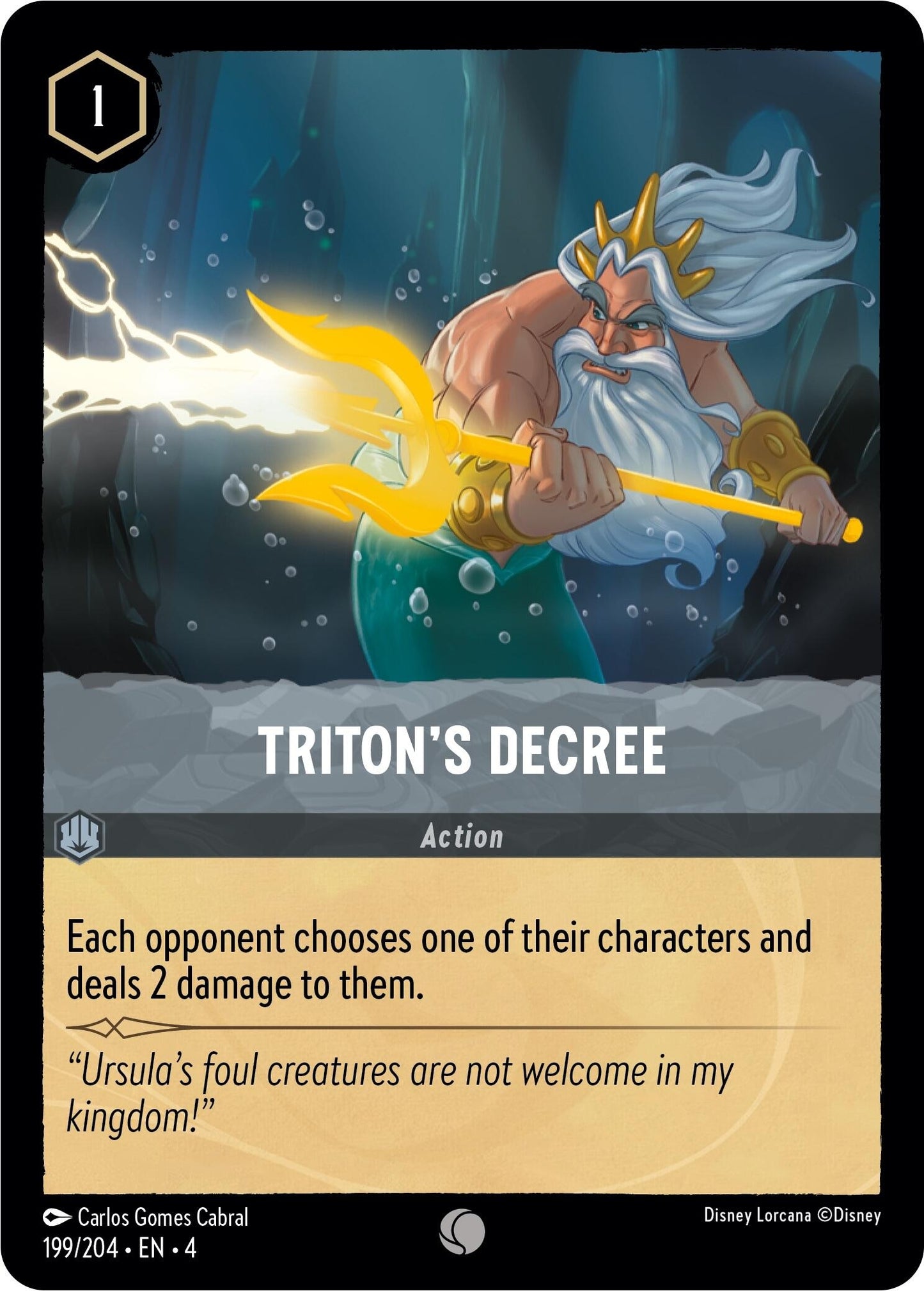 Triton’s Decree (199) (4) - Disney Lorcana Single