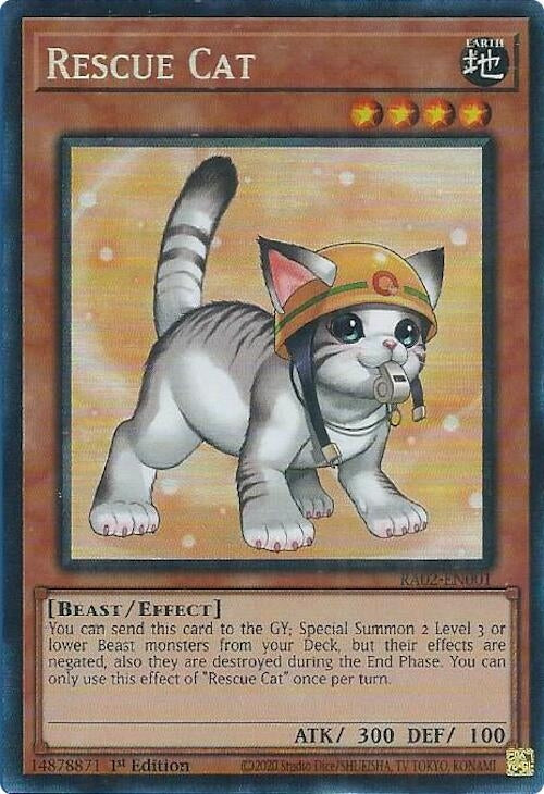 Rescue Cat (Alternate Art) (PCR) (2001) (RA02) - YuGiOh Single