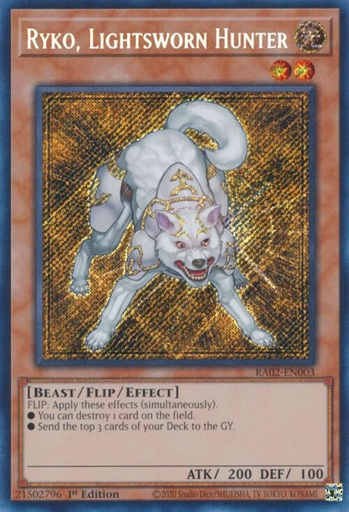 Ryko Lightsworn Hunter (Secret Rare) (2003) (RA02) - YuGiOh Single