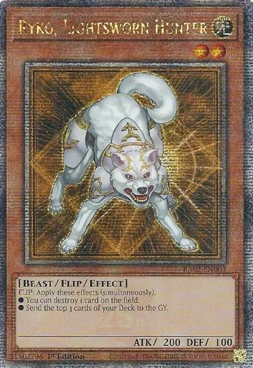 Ryko Lightsworn Hunter (Quarter Century Secret Rare) (2003) (RA02) - YuGiOh Single