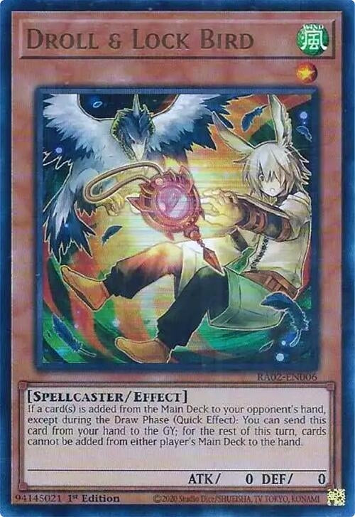 Droll & Lock Bird (Alternate Art) (UR) (2006) (RA02) - YuGiOh Single