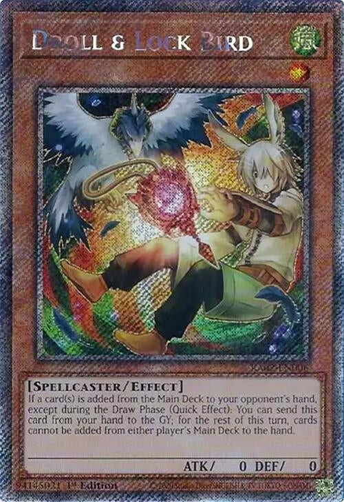 Droll & Lock Bird (Alternate Art) (Platinum Secret Rare) (2006) (RA02) - YuGiOh Single