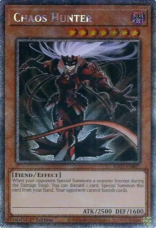 Chaos Hunter (Platinum Secret Rare) (2007) (RA02) - YuGiOh Single
