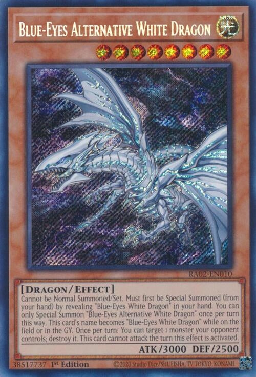 Blue-Eyes Alternative White Dragon (Secret Rare) (2010) (RA02) - YuGiOh Single