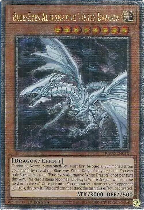 Blue-Eyes Alternative White Dragon (Quarter Century Secret Rare) (2010) (RA02) - YuGiOh Single